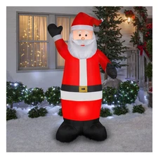 7' Christmas LED Inflatable Santa Claus Waiving Right Hand Yard Decoration