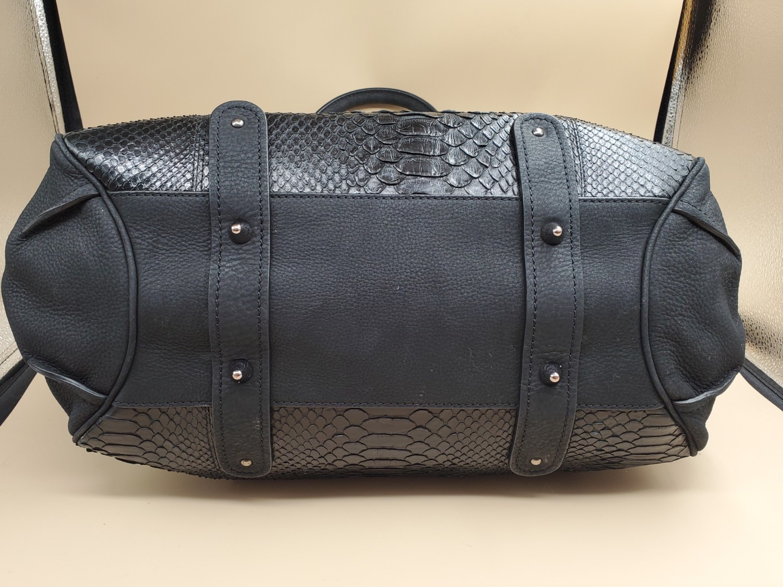 Barbara Bui Python Snakeskin Leather Bag Black - image 4