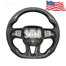 Real Carbon Fiber Steering Wheel For Dodge Charger Challenger 2015-2025