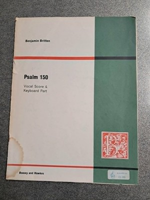 BENJAMIN BRITTEN Psalm 150 op.67 Vocal + piano score sheet music B&H