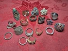 Mixed Lot of 17+ Vintage & Modern Costume Rings – Repair / Craft