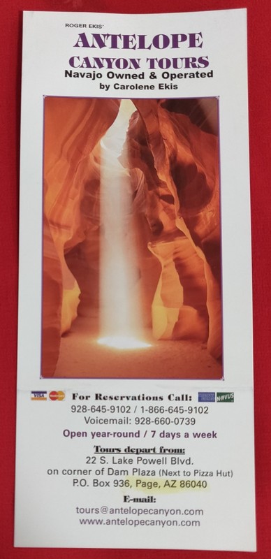 2012 Antelope Canyon, Navajo Owned & Operated Tours Brochure by Carolene Ekis