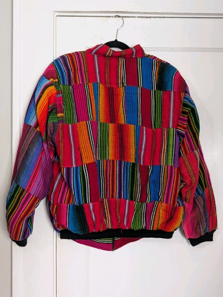 Boho Patchwork Woven Zip Jacket (Guatemalan-Style… - image 5