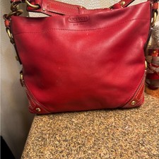 Coach Gorgeous Cherry Red Leather Shoulder Bag 10615