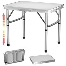 NEW FOLDING CAMPING TABLE ALUMINIUM PICNIC PORTABLE ADJUSTABLE PARTY BBQ OUTDOOR