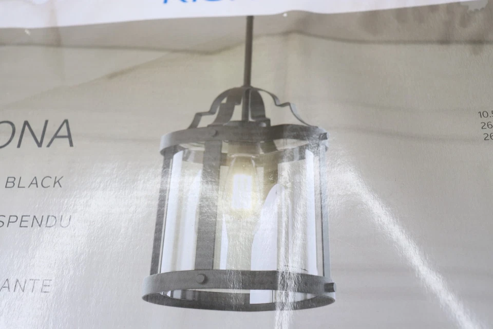 Kichler Farona 1-Light Pendant Light Black 10.5" 82358 - Image 2 of 4