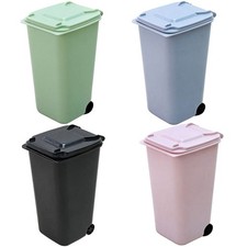 Plastic Storage Bin Desktop Trash Bin Multi-function Pen Holder Sundries Bin