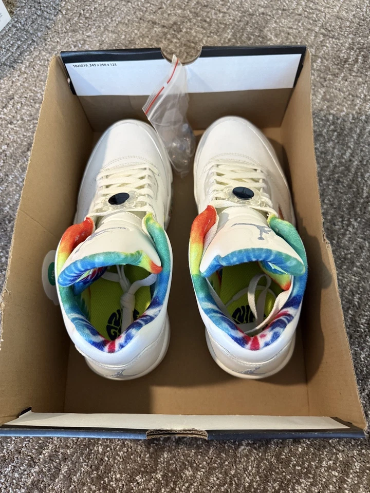 Talla 9.5 - Air Jordan 5 Golf Low Peace, Love y Golf - Nuevo sin tapa de caja Foto 3 de 4