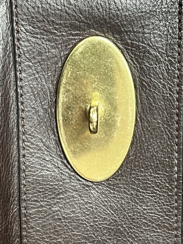 Authentic Mulberry Alexa Satchel Bag chocolate Brown With Gold Hardware - Picture 14 of 24