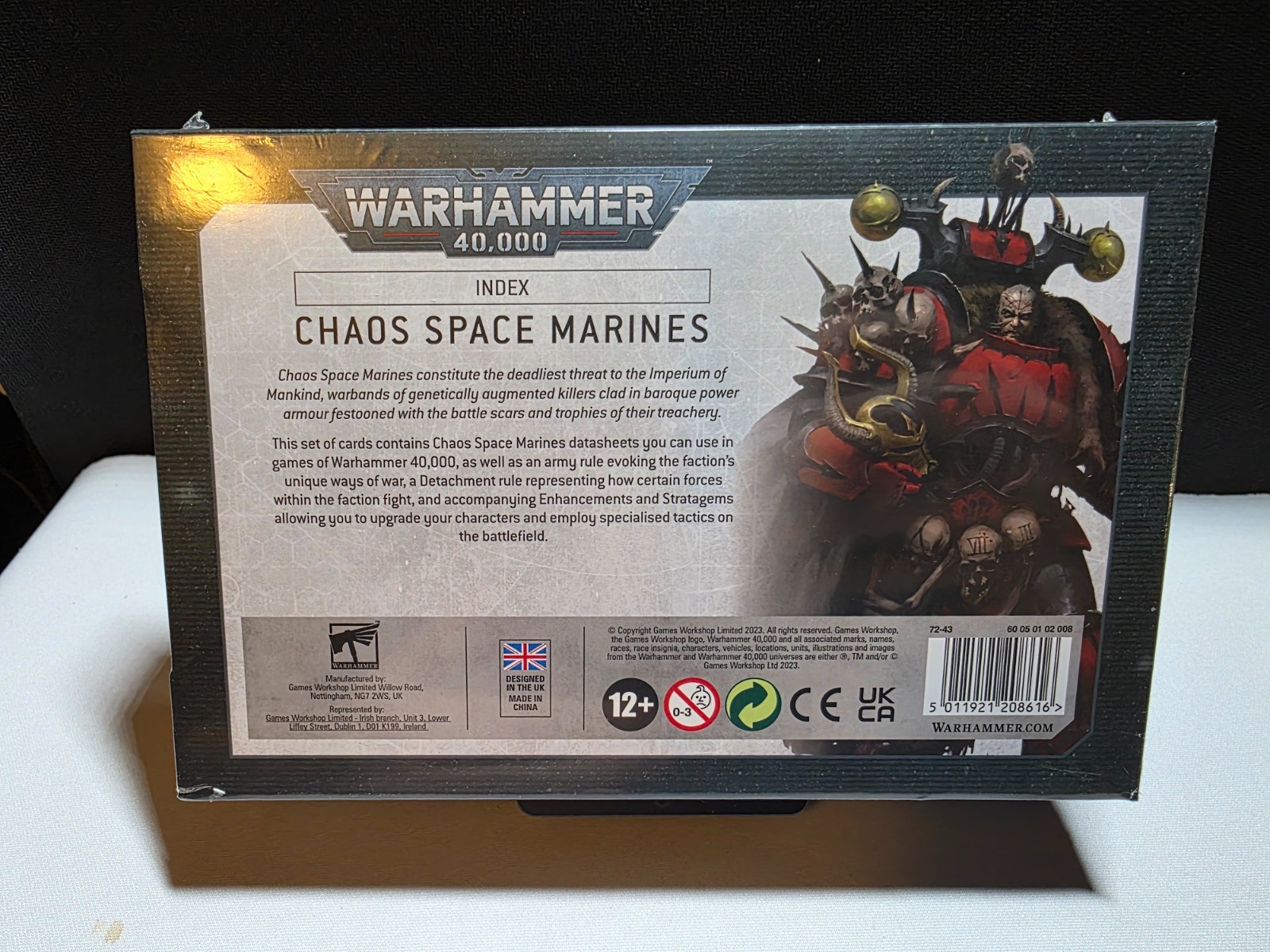 Warhammer 40k Chaos Space Marines 10th edition Index Cards. OOP, Sealed.
