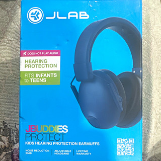 JLab JBuddies Protect Kids Hearing Protection Ear Muffs Blue Foam Foldable