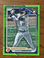 2024 Bowman-JADHER AREINAMO-Neon Green /399 Paper Prospect: BP-2: Brewers