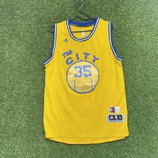 Golden State Warriors Adidas Jersey Mens Medium Kevin Durant 35 Yellow The City