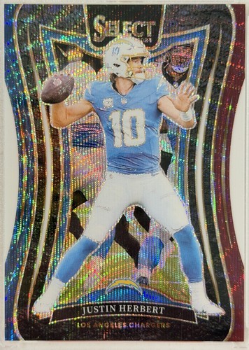 2024 Panini Select Justin Herbert Suite Level Red Shimmer Prizm 099/149 #395