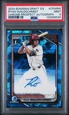 2024 BOWMAN DRAFT SAPPHIRE CHROME PROSPECT AUTO RYAN WALDSCHMIDT 19/199 PSA 9