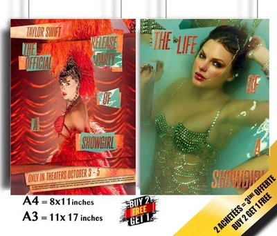 Taylor Swift The Life of a Showgirl Poster 2025 – Limited Edition Movie Style