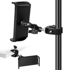 Mic Stand Tablet Holder Mount for 4.7 12.9" iPad iPhone Aluminum Adjustable US