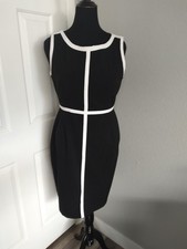  Calvin Klein Size 12 Sleeveless Black Dress