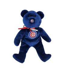 Ty Beanie Baby Chicago Cubs Bear Plush Toy 2017 Blue Pacifier Bow Tie