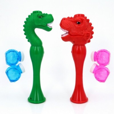Dinosaurier Seifenblasenstab T-Rex Spielzeug - grün + rot Blasengebläse mit Lösung