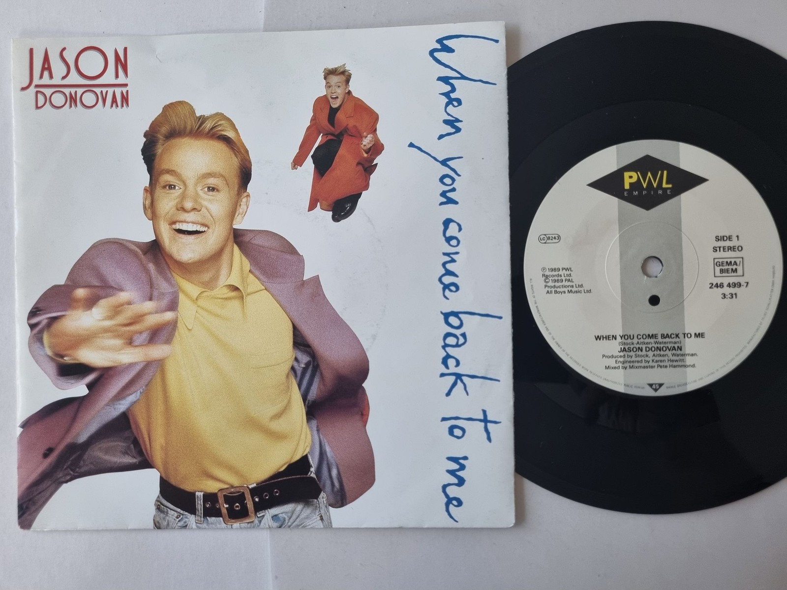 Jason Donovan - When You Come Back To Me 7'' Vinyl Germany