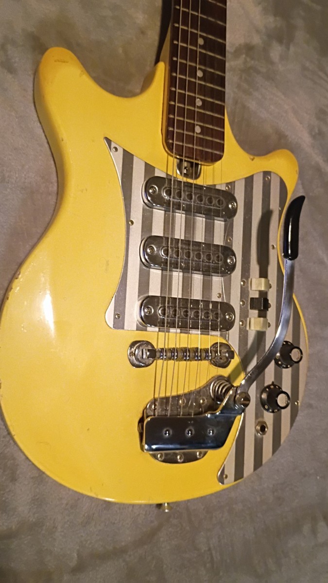 1966 Teisco Del Rey ET-300 Banana Yellow Electric Guitar | eBay