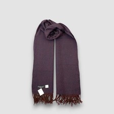 Vintage Christian Dior Wool Scarf Preppy Fringe Winter Warmer Neck Stole Scarves
