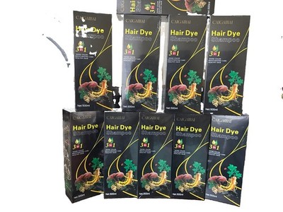 Professional  3-in-1 Organic Hair Black  Dye ShampooLadies and Men  Set Of 40