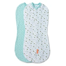 SwaddleMe by Ingenuity Compression Baby Swaddle Pod, Two-Way Zipper, 0-2 Months,