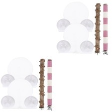 2 Sets Parrot Play Stand Bird Training Perch Standing Stick Biting