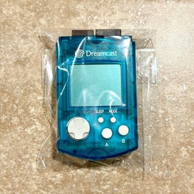 SEGA Dreamcast Clear Aqua Blue Visual Memory Unit VMU DC  HKT-7000 US Seller