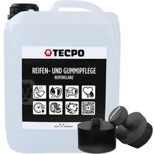 TECPO REIFENGLANZ GUMMIPFLEGE 5L REIFEN-PFLEGE TIEFENGLANZ + APPLIKATOR BÜRSTE