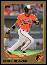 2013 Topps #309 Endy Chavez SN Gold #/2013 Baltimore Orioles NM+