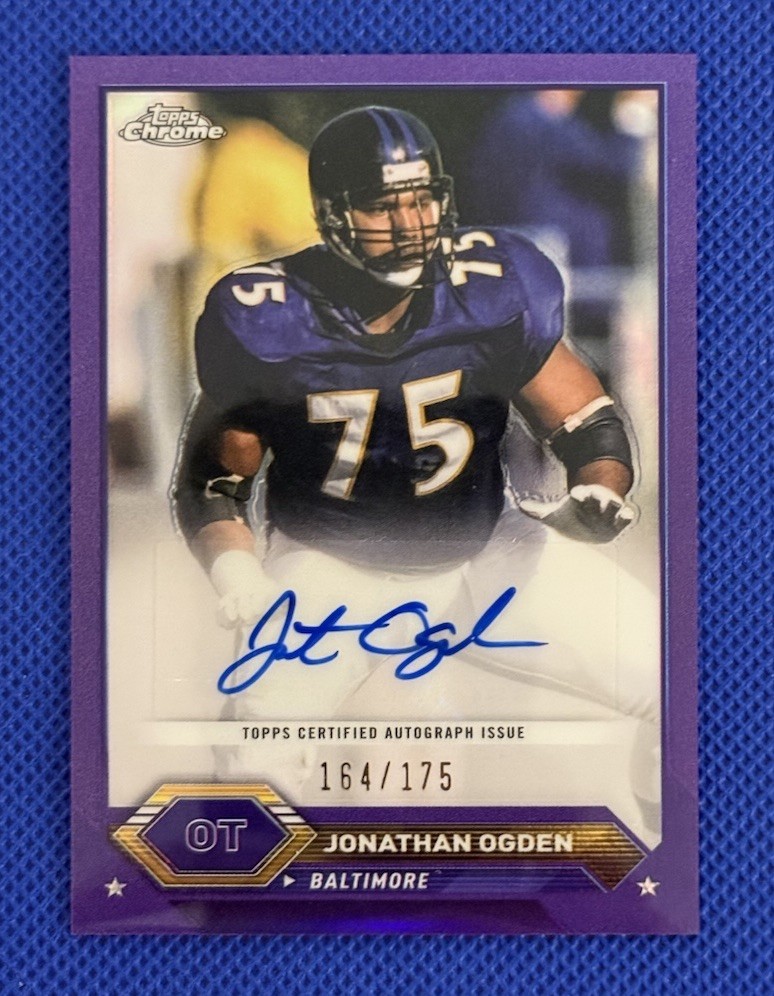 2023 Composite Topps Chrome Purple Refractor /175 Jonathan Ogden Auto HOF