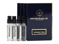 MONTALE PARIS ARABIANS TONKA EDP 2.0ml .06oz x 4 COLOGNE PERFUME SPRAY SAMPLES