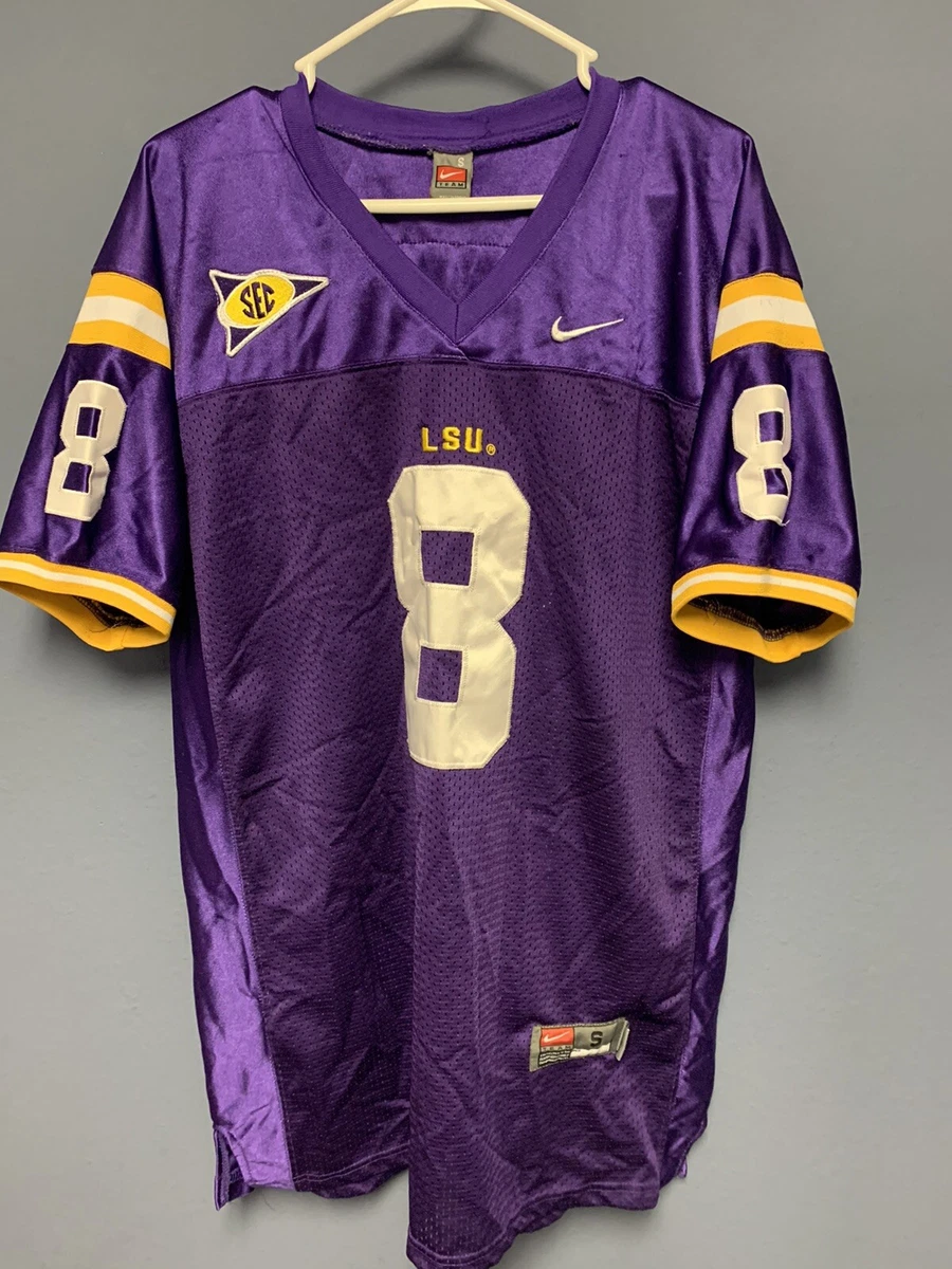 Nike Authentic LSU Tigers 8 Zach Mettenberger Football Sewn