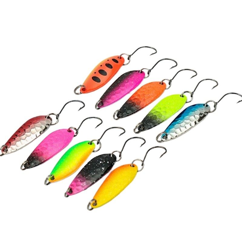 Fishing Accessories Hard Baits Sequined Fishing Spoon Lure Casting Spinner Baits - Image 4