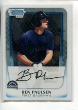 2011 Bowman Chrome Prospect Ben Paulsen BCP34 Colorado Rockies
