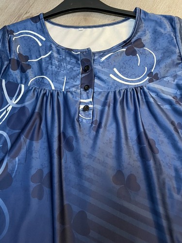 SHEIN Blue Short Sleeved Top Size XXL - Picture 3 of 5