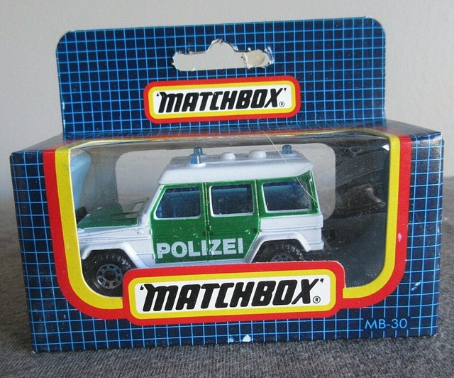 NIB 1987 MATCHBOX MB30 MERCEDES G WAGON POLICE POLIZEI RARE TRUCK