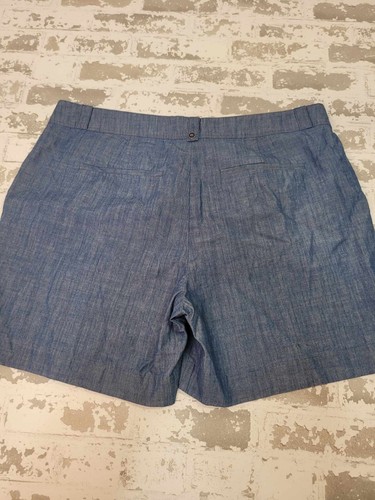 2576 Isaac Mizrahi New York Damen blau Denim maßgeschneiderte Shorts, Größe 16. - Bild 4 von 7