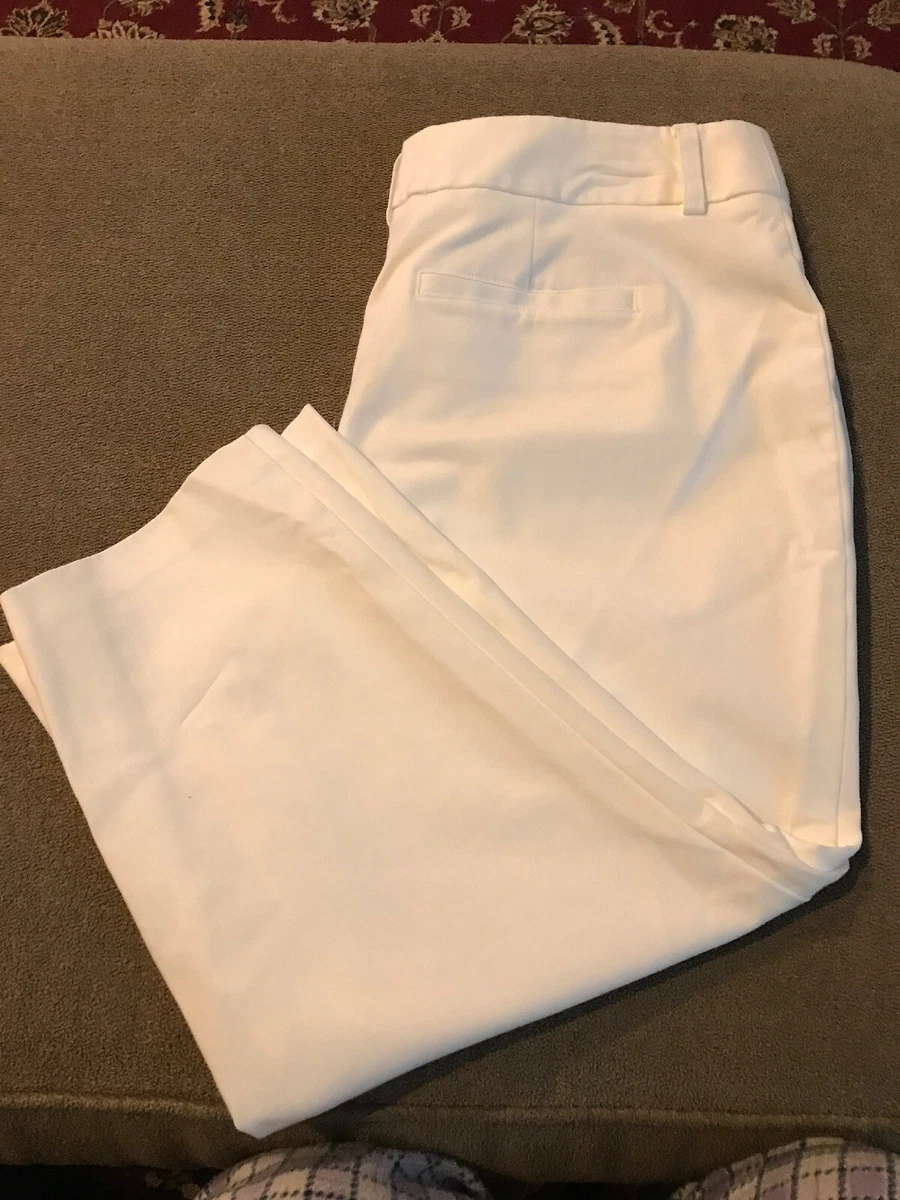 Apt. 9 Women's Capri Pants Maxwell Stretch Solid White Stretch Size 14 (JB)