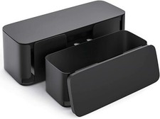 BasKiss 2Pack Cable Management Box Cord Organizer, Large Storage Holder for...