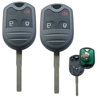 2 Remote Key Fob 3btn for 2015- 2019 Ford Fiesta