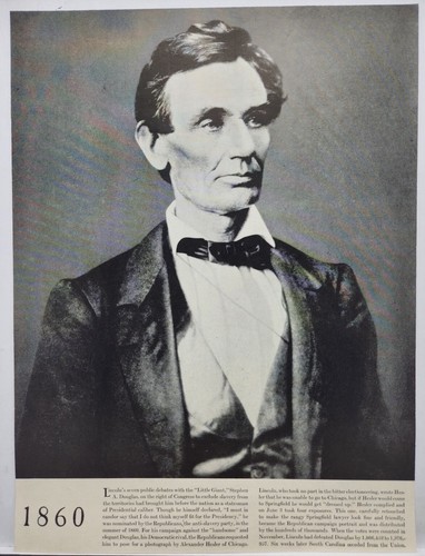 1942 Abraham Lincoln 1860 Republican Campaign Portrait Original Print Ad Life