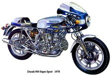 1978 Ducati 900 Super Sport - Promotional Advertising Poster