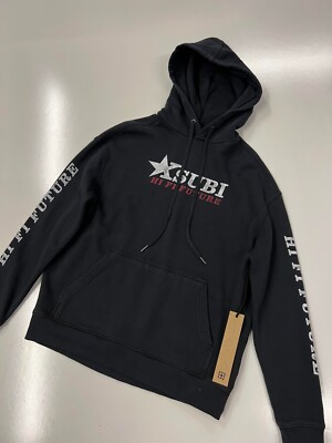 Brandneu KSUBI ''''HI FI BIGGIE KAPUZENPULLOVER'''' in schwarz NORMALE PASSFORM/XS/23,5'' P2P