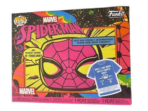 Funko Pop Spider-Man Tee Box Set, Size Large - NEW - Picture 1 of 1