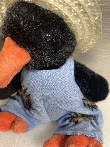 TY Attic Treasures Collection Cawley the Black Crow in Overalls 9 inch 1993 - 第 3/9 張圖片