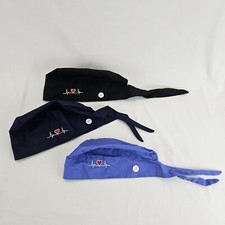 3Pcs Gourd Shaped Working Caps with Upgrade Sweatband Adjustable Hats Head Cover